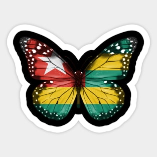 Togolese Flag  Butterfly - Gift for Togolese From Togo Sticker